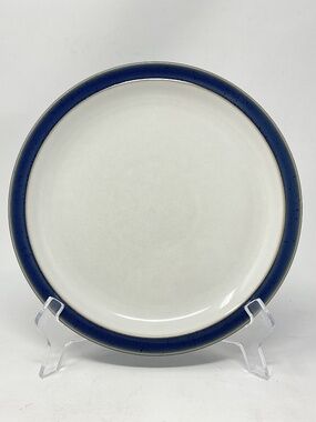 Denby Harlequin Lite (retired) Stoneware Blue Side Salad Luncheon Plate